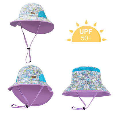 قبعة دلو شبكية صيفية تسمح بمرور الهواء UPF 50+ للأطفال Sunhats ODM