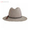 قبعات فيدورا كاوبوي OEM مخصصة للرجال 100٪ صوف فيدورا قبعات ناعمة كبيرة الحجم