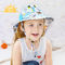 Pantone Color Children Bucket Hats 48cm مخطط Flip Up حافة