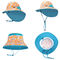 قابل للتعديل الرقبة رفرف قبعات دلو للأطفال 46 سم حماية للأشعة فوق البنفسجية OEM ODM