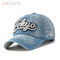قبعة بيسبول قطنية دينيم زرقاء اللون للسيدات قابلة للتعديل مقاس 58 سم ODM