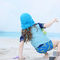 قبعات دلو للأطفال قابلة للتعديل باللون الأزرق بدرجة حماية 50+ من أشعة الشمس