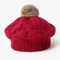 الشتاء النساء متماسكة قبعة صغيرة 56 سنتيمتر بوم بوم الفراء قبعة BIO مغسول القطن