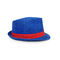 قبعة فيدورا بنما تريلبي للجنسين بشعار مخصص أزرق اللون قابل للتعديل 56 سم