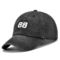 ODM أبيض أسود 5 لوحة قبعة بيسبول شعار مخصص أشرطة تغطي القطن