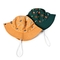 قبعة دلو للصيادين مطرزة بالكامل من القطن في الهواء الطلق مع شريط ذقن 55 سم