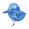 Kids Searsucker Blue Beach Hawaii Fisherman Hat مخصص Upf 50 Sun Protection Baby Summ