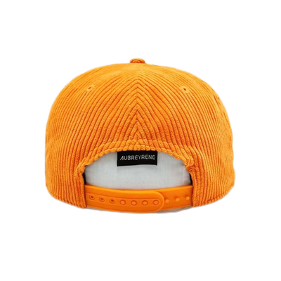 قبعة يونيسيكس ذات 6 لوحات من النوع Snapback Corduroy Flat Peak Mid Profile