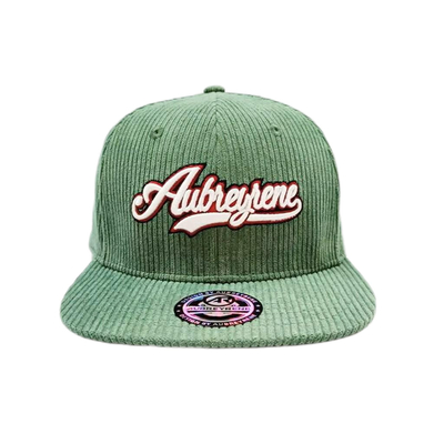 قبعة يونيسيكس ذات 6 لوحات من النوع Snapback Corduroy Flat Peak Mid Profile