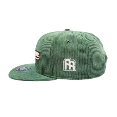 قبعة يونيسيكس ذات 6 لوحات من النوع Snapback Corduroy Flat Peak Mid Profile