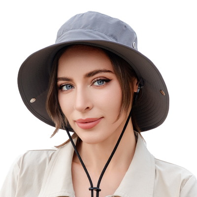 UPF 50+ قبعات دلو قابلة للطي قبعة سفاري صيفية للمشي لمسافات طويلة في الهواء الطلق