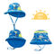 الرقبة رفرف upf50 + قبعة أطفال واسعة حافة القبعات 43 سم 100٪ قطن