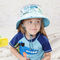 واسعة بريم UPF 50+ قبعات دلو شبكية للأطفال 55 سم مع فتحة رقبة OEM
