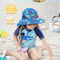 SGS الرقبة رفرف قبعات دلو الأطفال واسعة حافة للشاطئ الصيف
