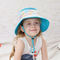 قبعة دلو حماية من الأشعة فوق البنفسجية في الصيف بحافة مستديرة 100٪ بوليستر 46 سم للأطفال